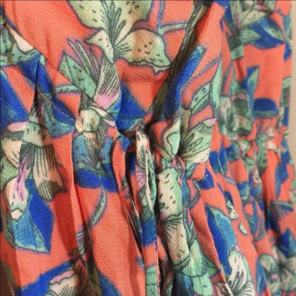 Free People Floral Ruffle Strap Mini Dress Size XS - Picture 7 of 10